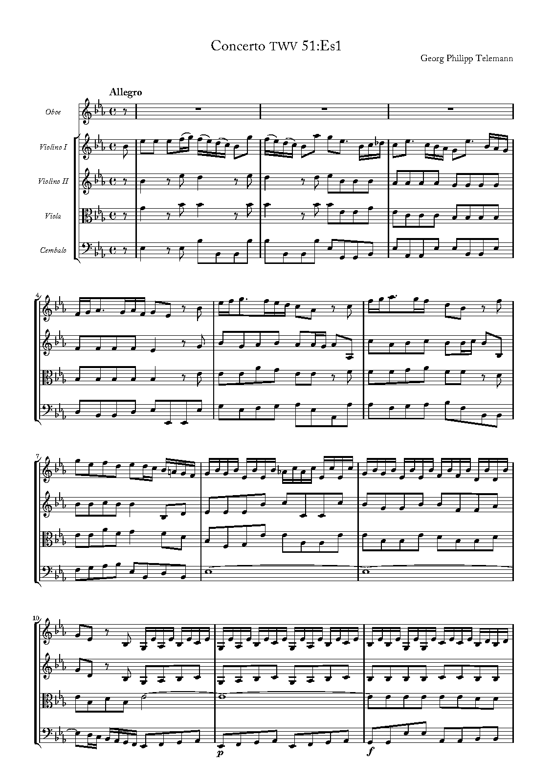 Oboe Concerto, TWV 51Es1 (Telemann, Philipp) IMSLP