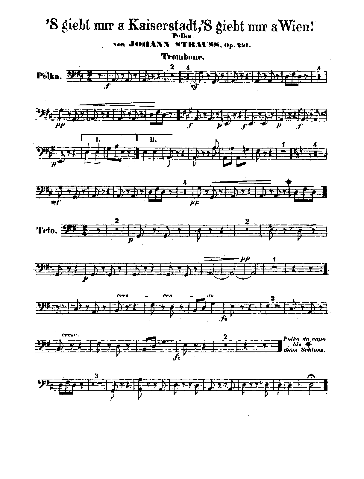 File:PMLP34313-Strauss Jr. 's gibt nur a Kaiserstadt, 's gibt nur a Wien!, Op.291 - Trombone.pdf