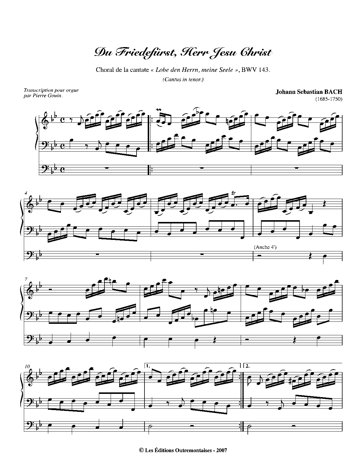 Lobe den Herrn, meine Seele, BWV 143 (Bach, Johann Sebastian) IMSLP