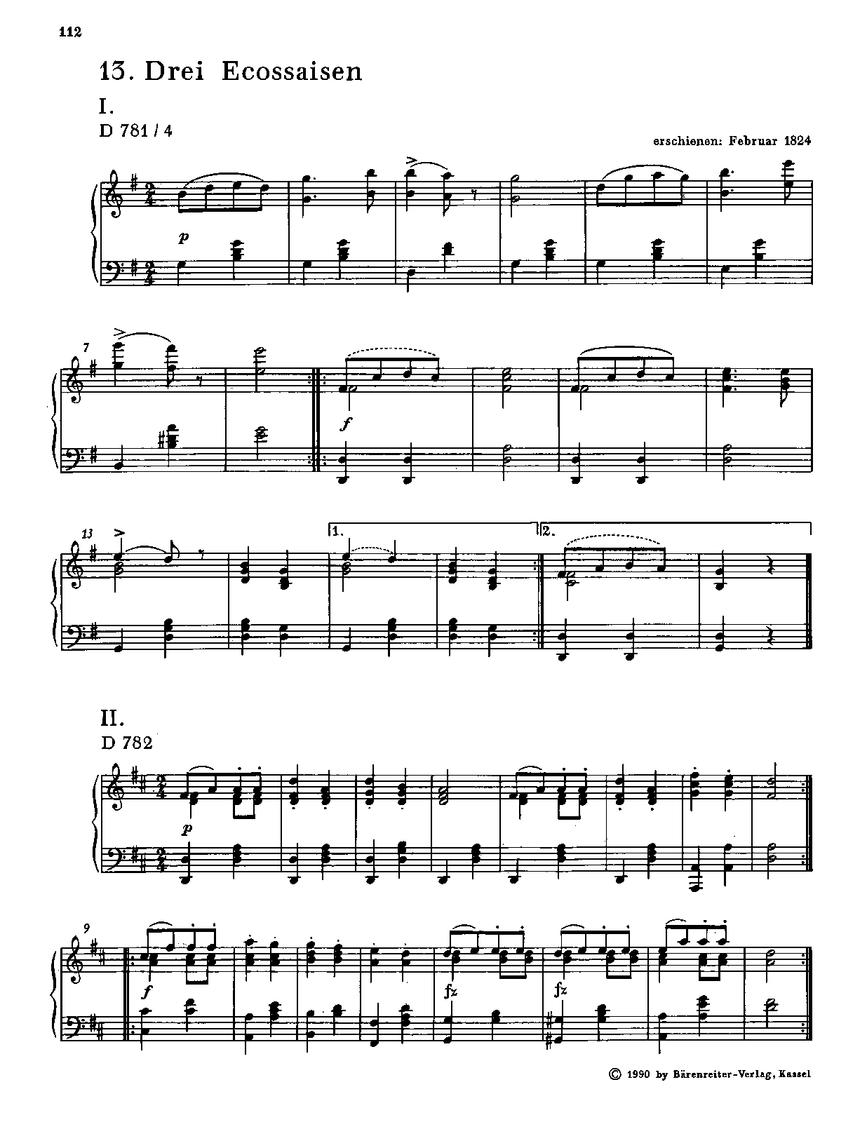 Ecossaise in D major