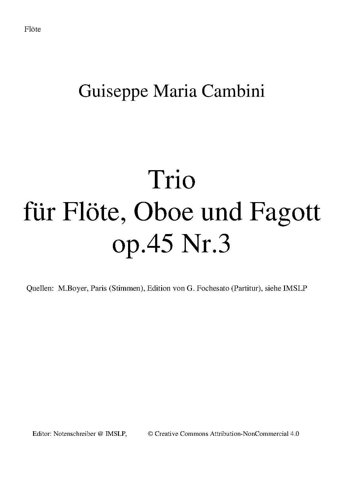 6 Trios for Flute, Oboe and Bassoon, Op.45 (Cambini, Giuseppe Maria) IMSLP