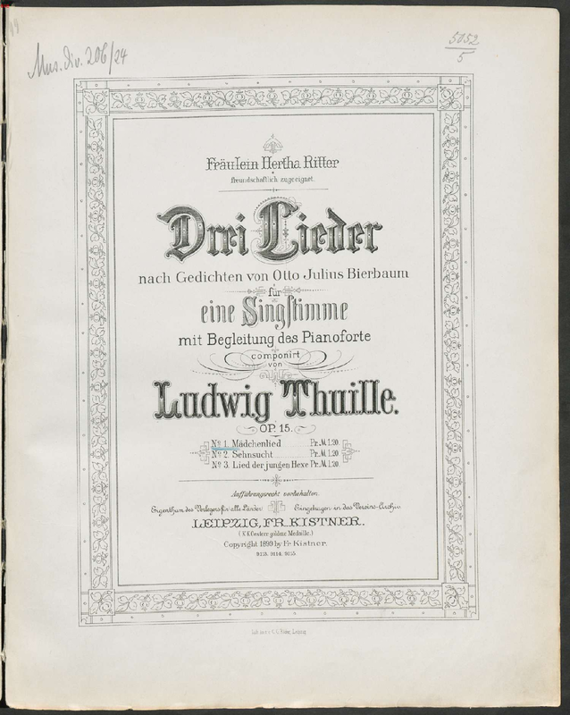 3 Lieder, Op.15