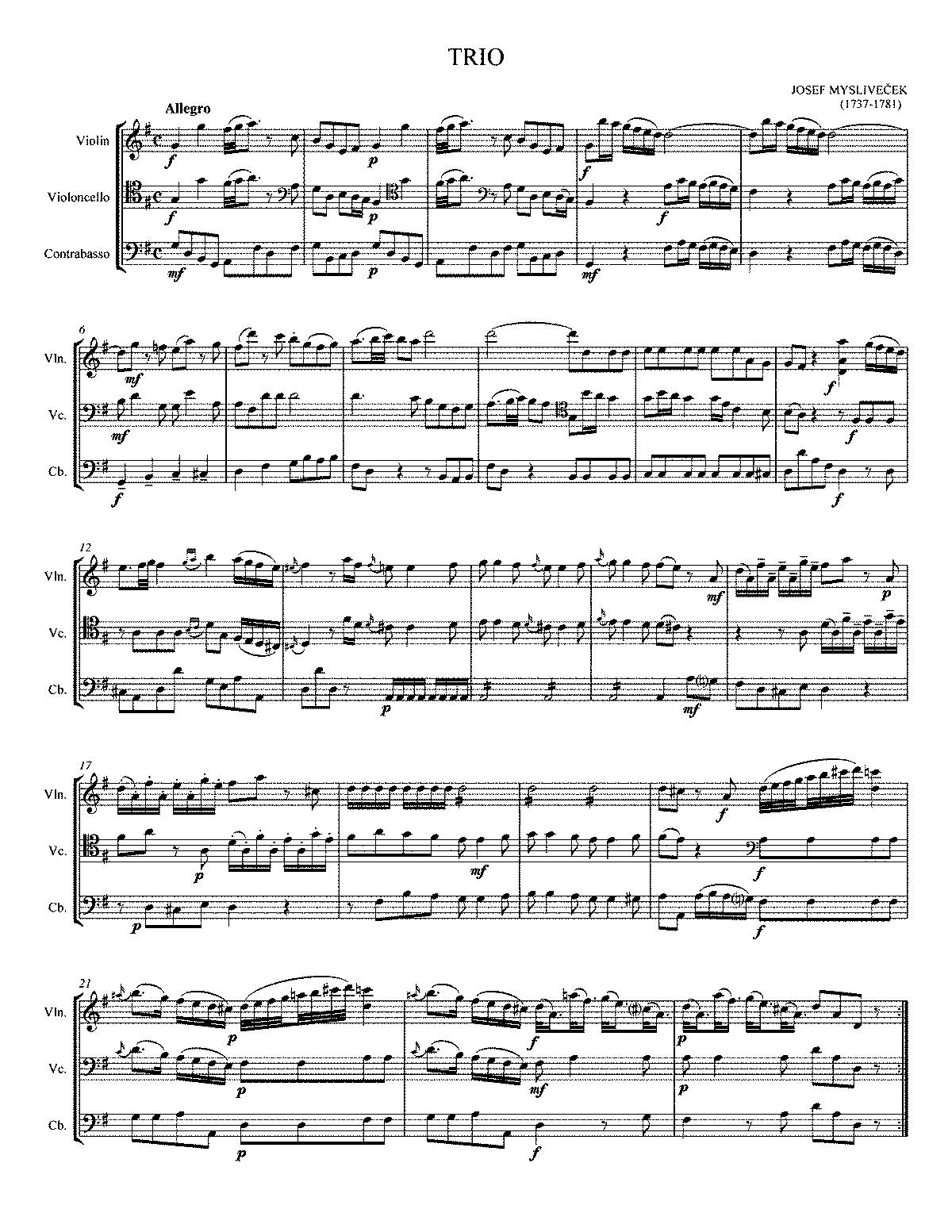 Trio in G major (Mysliveček, Josef) - IMSLP