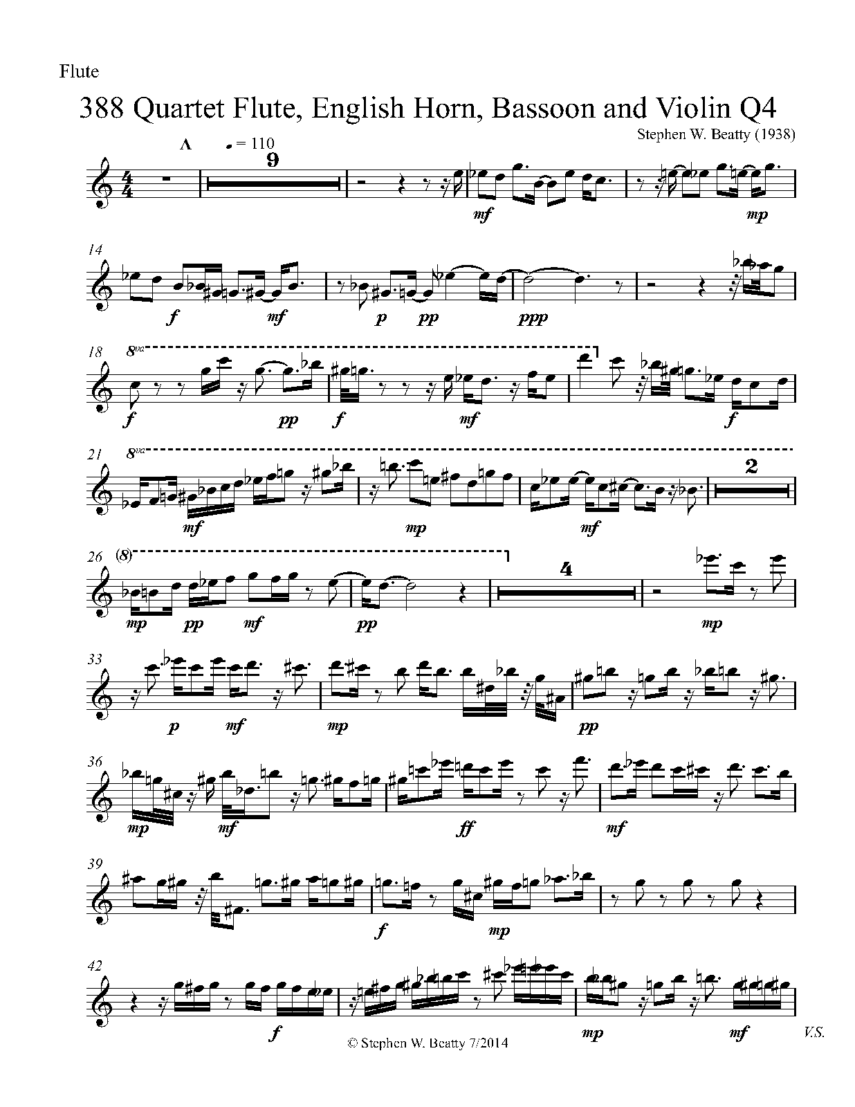 Quartet Flute, English Horn, Bassoon and Violin, Op.388 (Beatty, Stephen W.) IMSLP