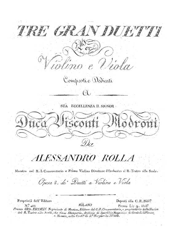 3 Grand Duos for Violin and Viola