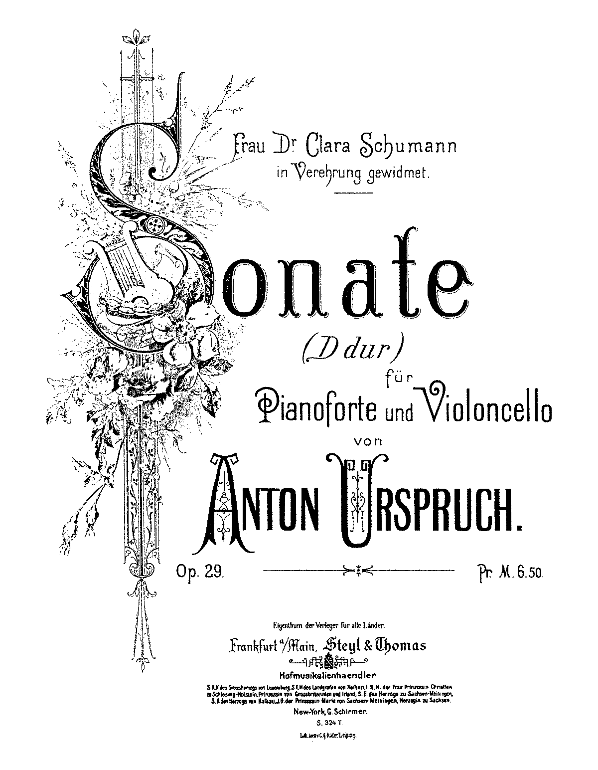 Cello Sonata, Op.29 (Urspruch, Anton) - IMSLP