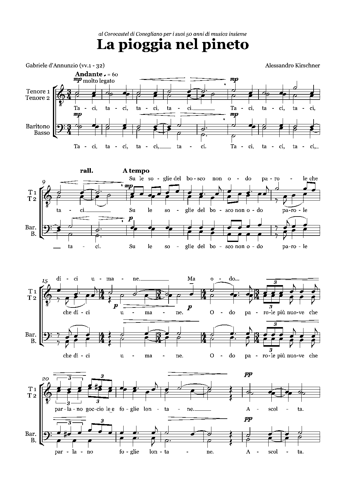 La pioggia nel (Kirschner, Alessandro) IMSLP Free Sheet Music