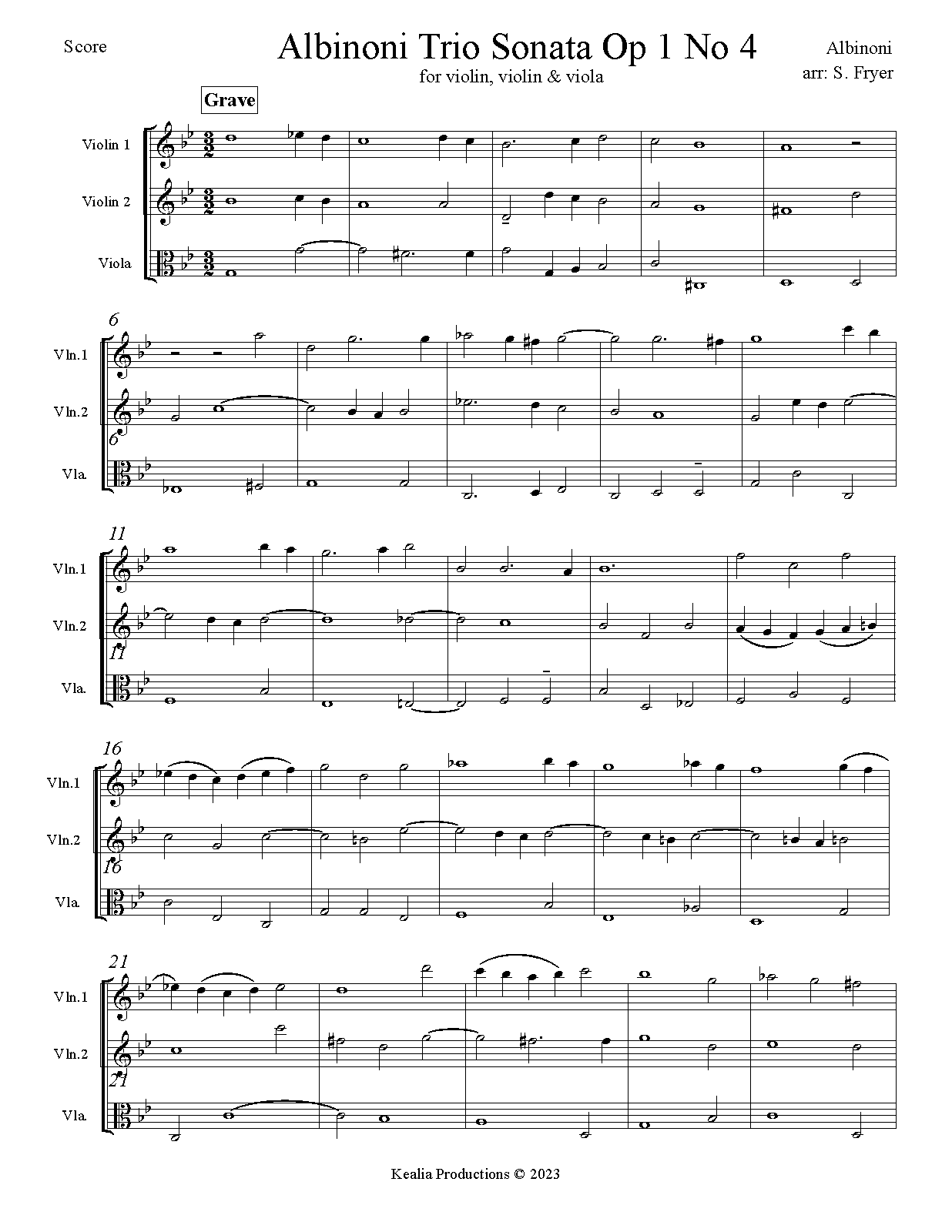 Trio Sonata in G minor
