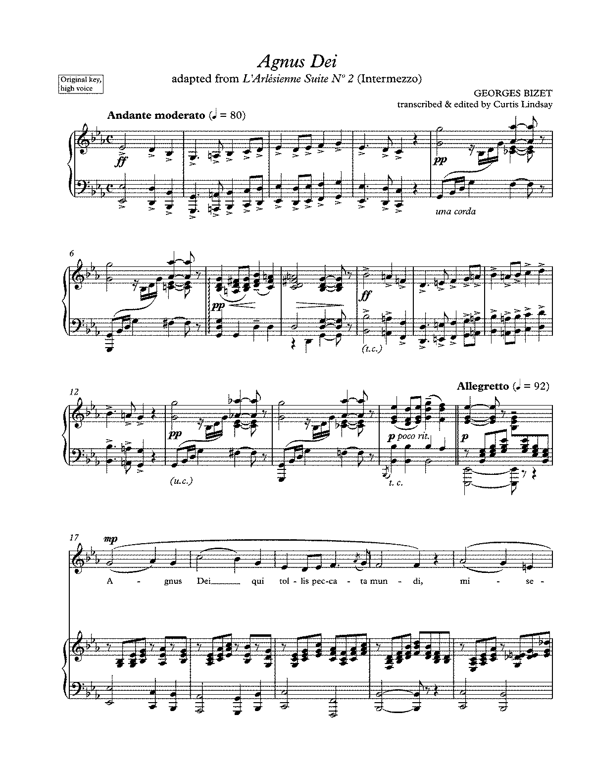 L'Arlésienne Suite No.2 (Bizet, Georges) - IMSLP: Free Sheet Music PDF ...