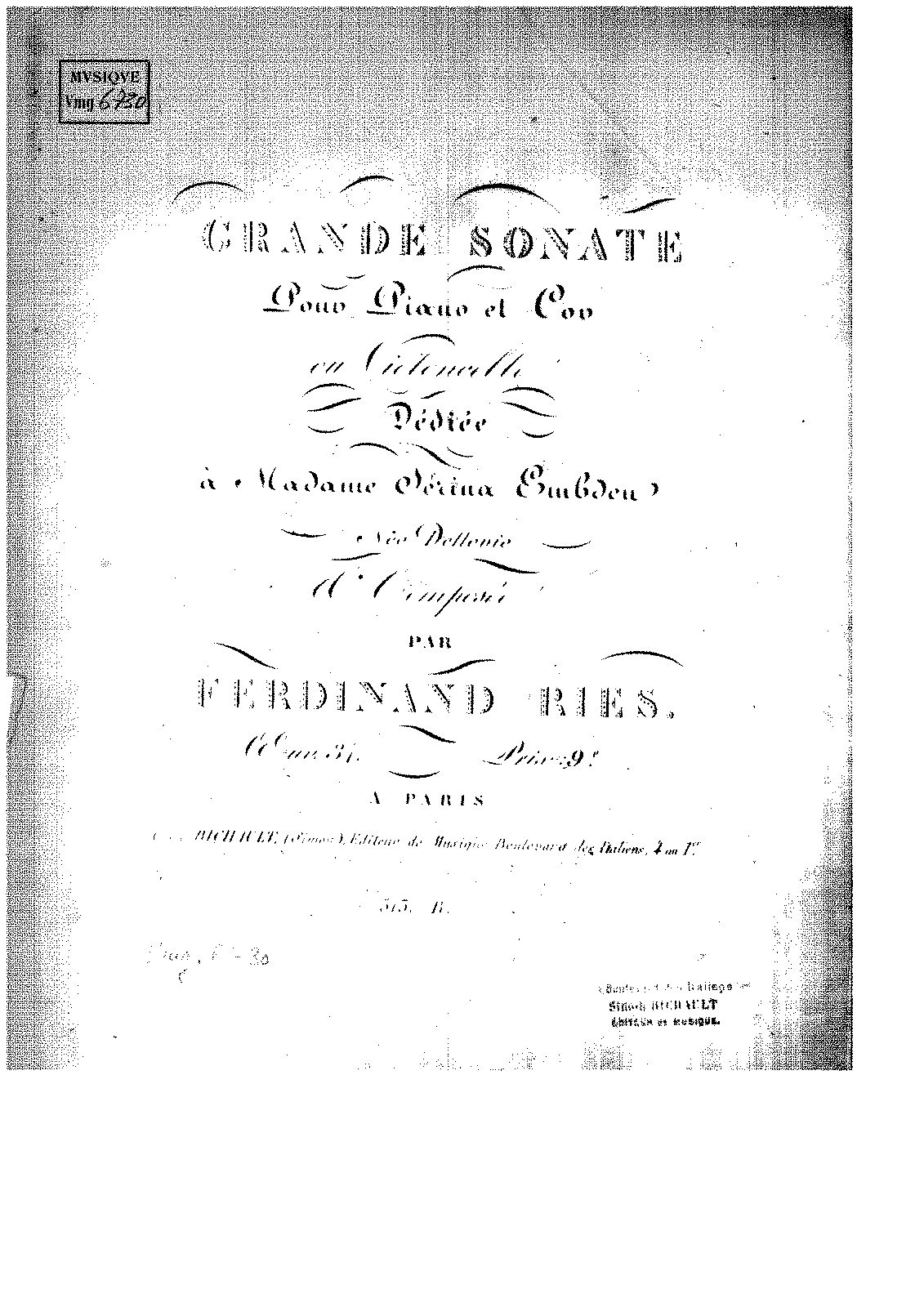 Horn Sonata, Op.34 (Ries, Ferdinand) - IMSLP: Free Sheet Music PDF Download