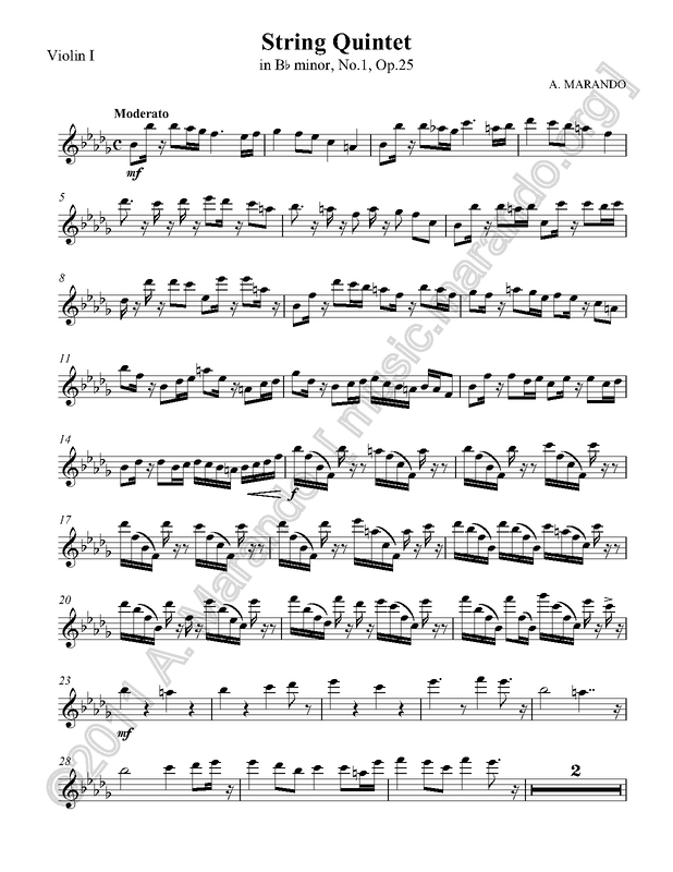 String Quintet No.1 in Bflat minor (Marando, A.) IMSLP