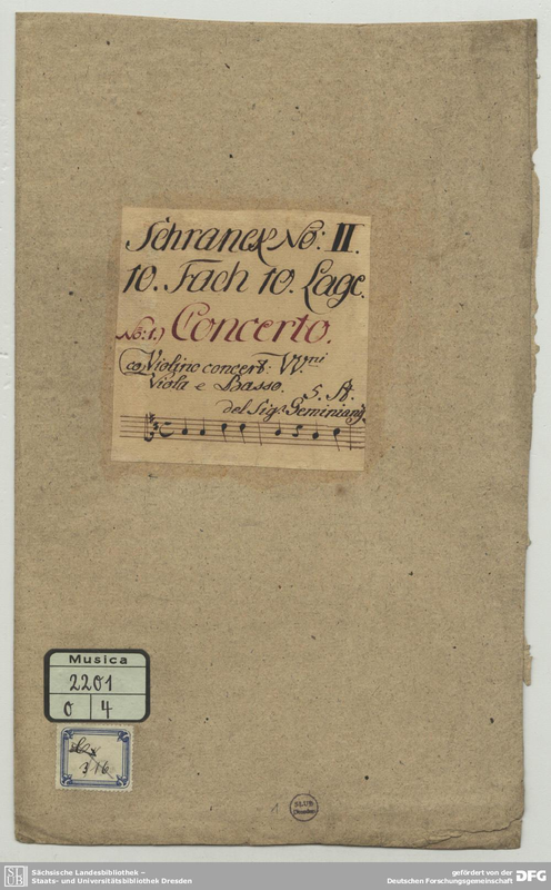 Concerto Grosso in D major, H.73 (Geminiani, Francesco) IMSLP Free