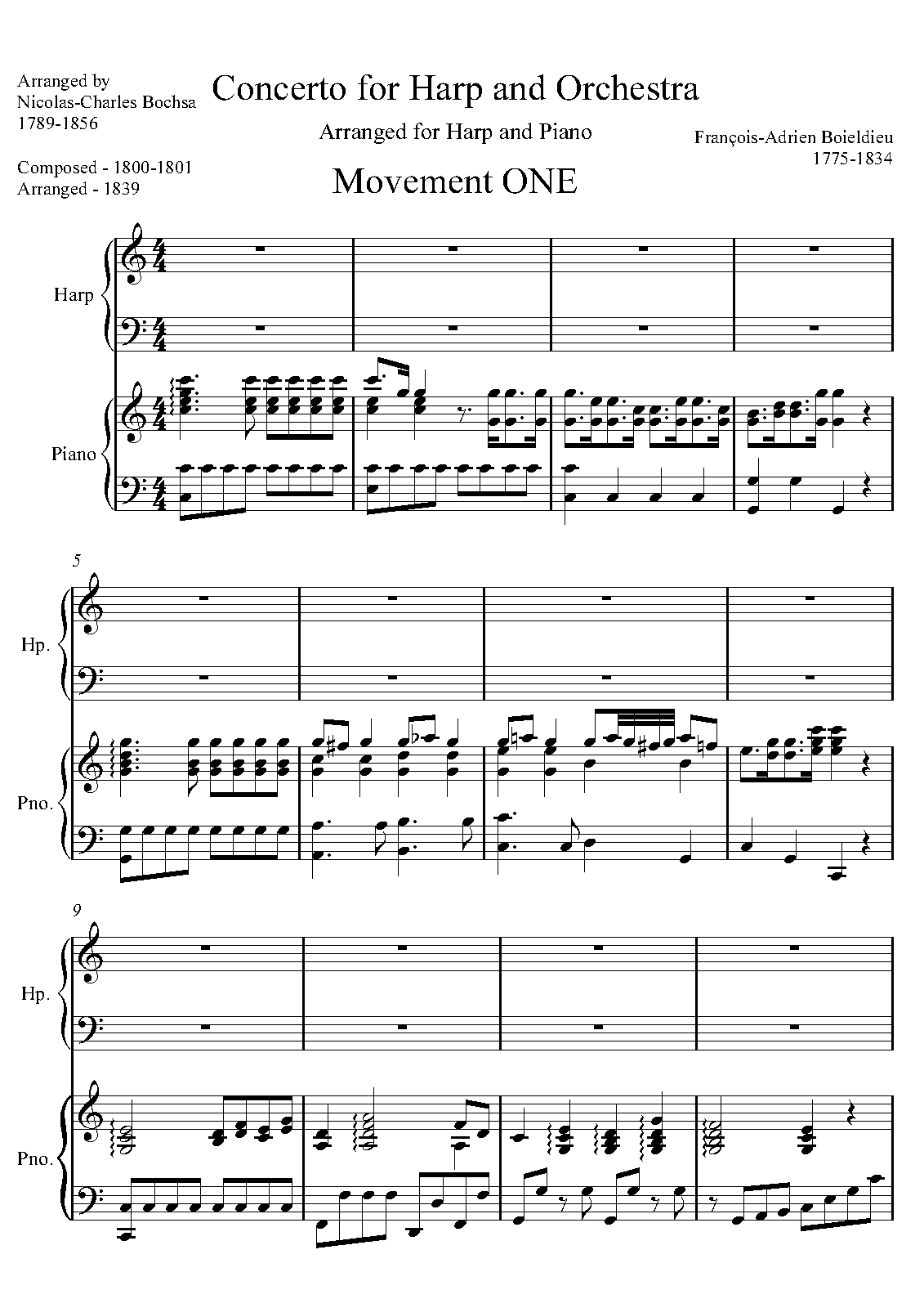 Harp Concerto in C major (Boieldieu, François Adrien) IMSLP Free Sheet Music PDF Download