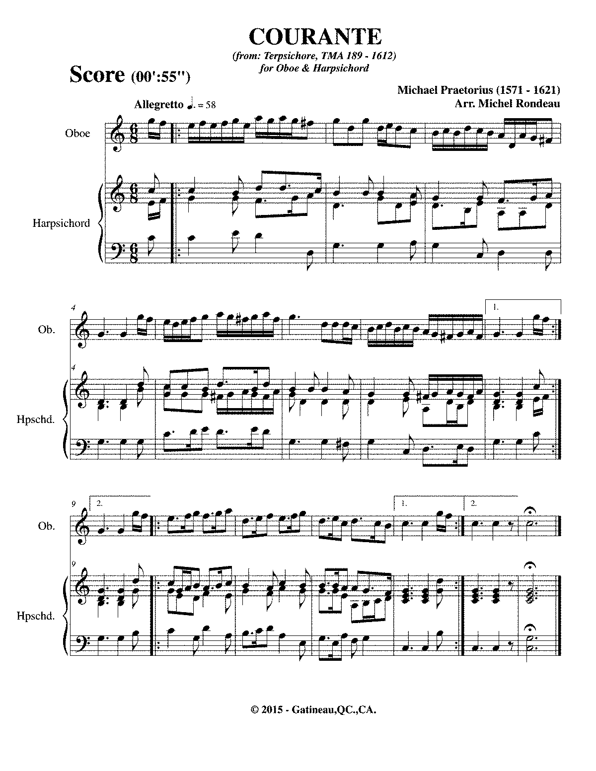 Courante, TMA 189 (Praetorius, Michael) - IMSLP