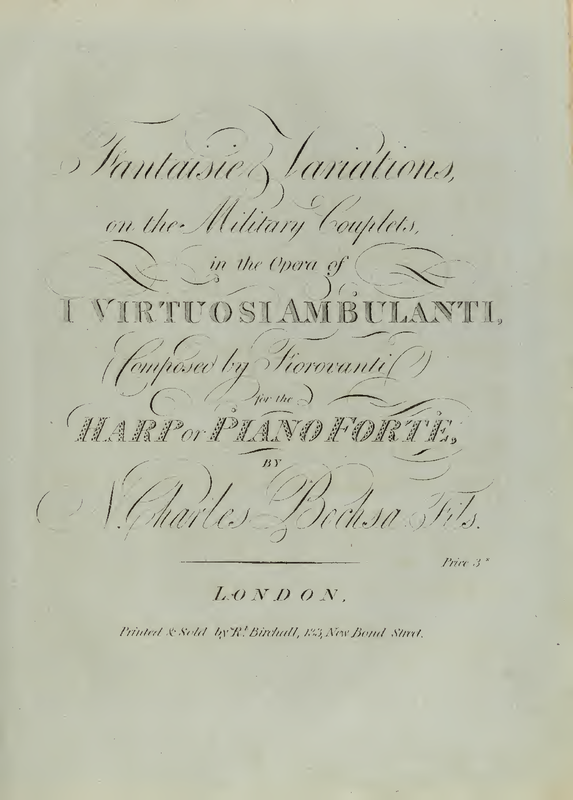 Fantaisie & variations on the military couplets in the opera of I Virtuosi Ambulanti