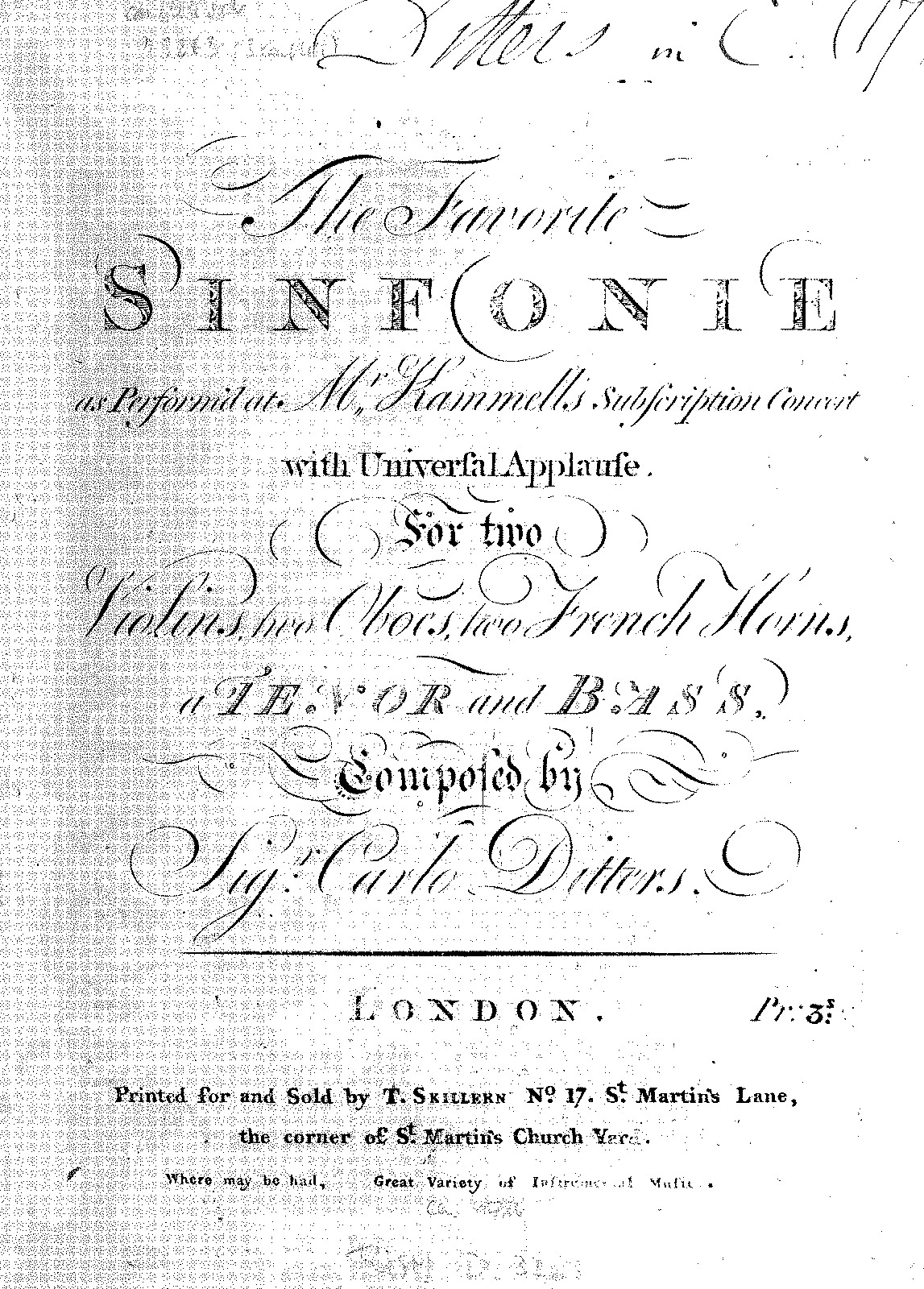 Symphony in C major, Kr.32 (Dittersdorf, Carl Ditters von) - IMSLP