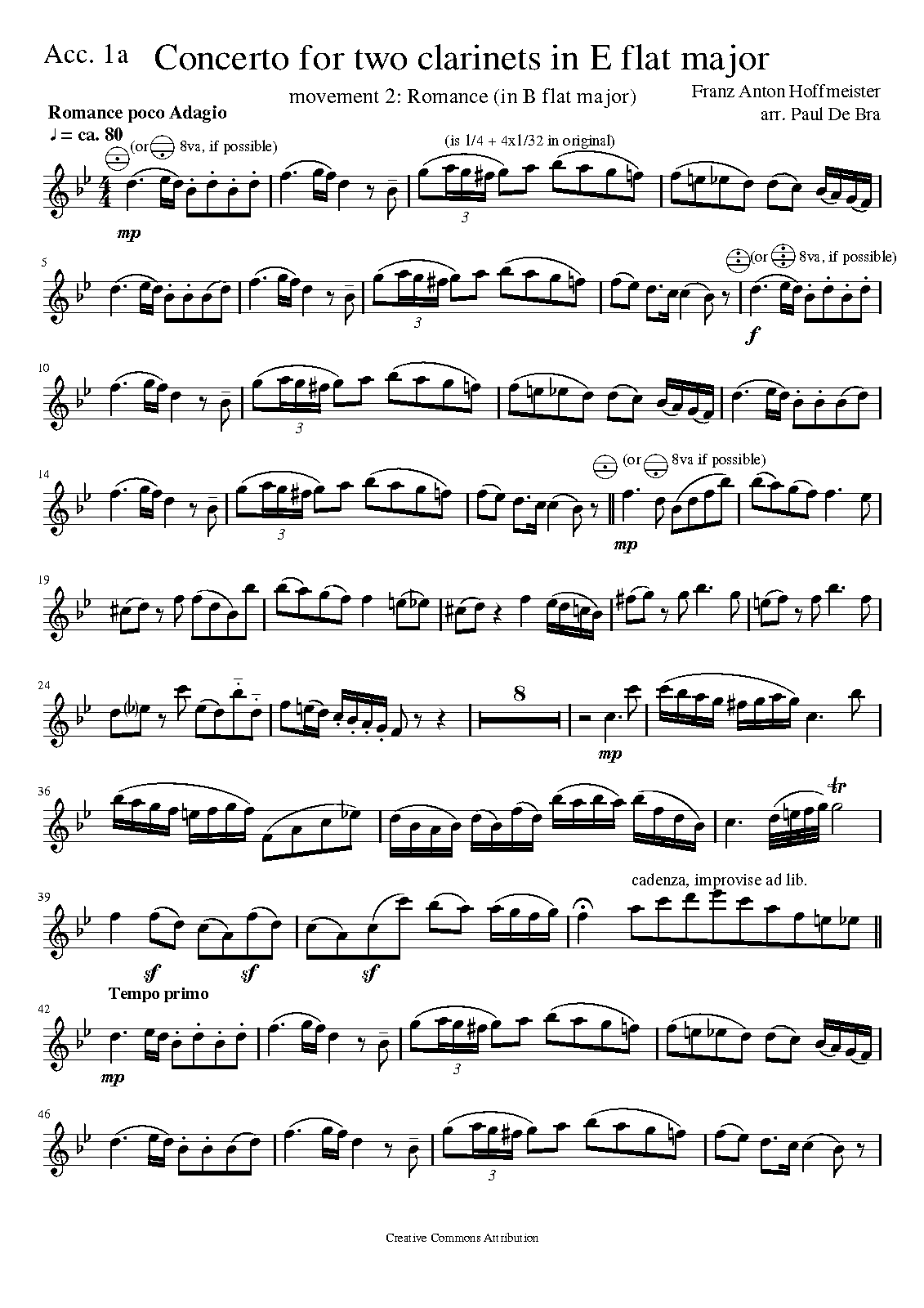 Concerto for 2 in Eflat major (Hoffmeister, Franz Anton) IMSLP