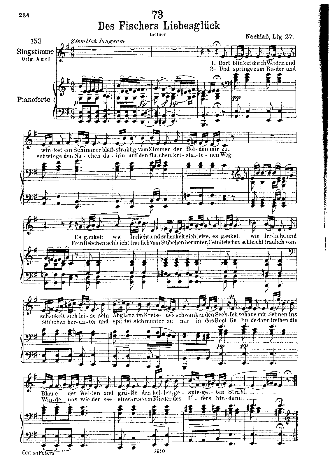 Des Fischers Liebesglück, D.933 (Schubert, Franz) - IMSLP: Free Sheet ...