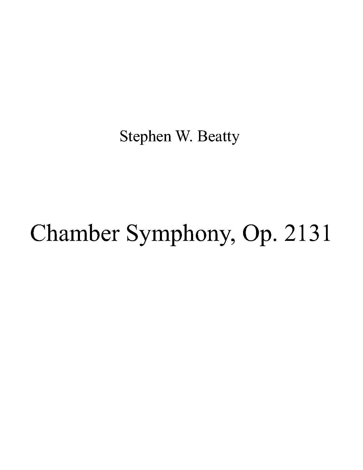 Chamber Symphony, Op.2131 (Beatty, Stephen W.) - IMSLP