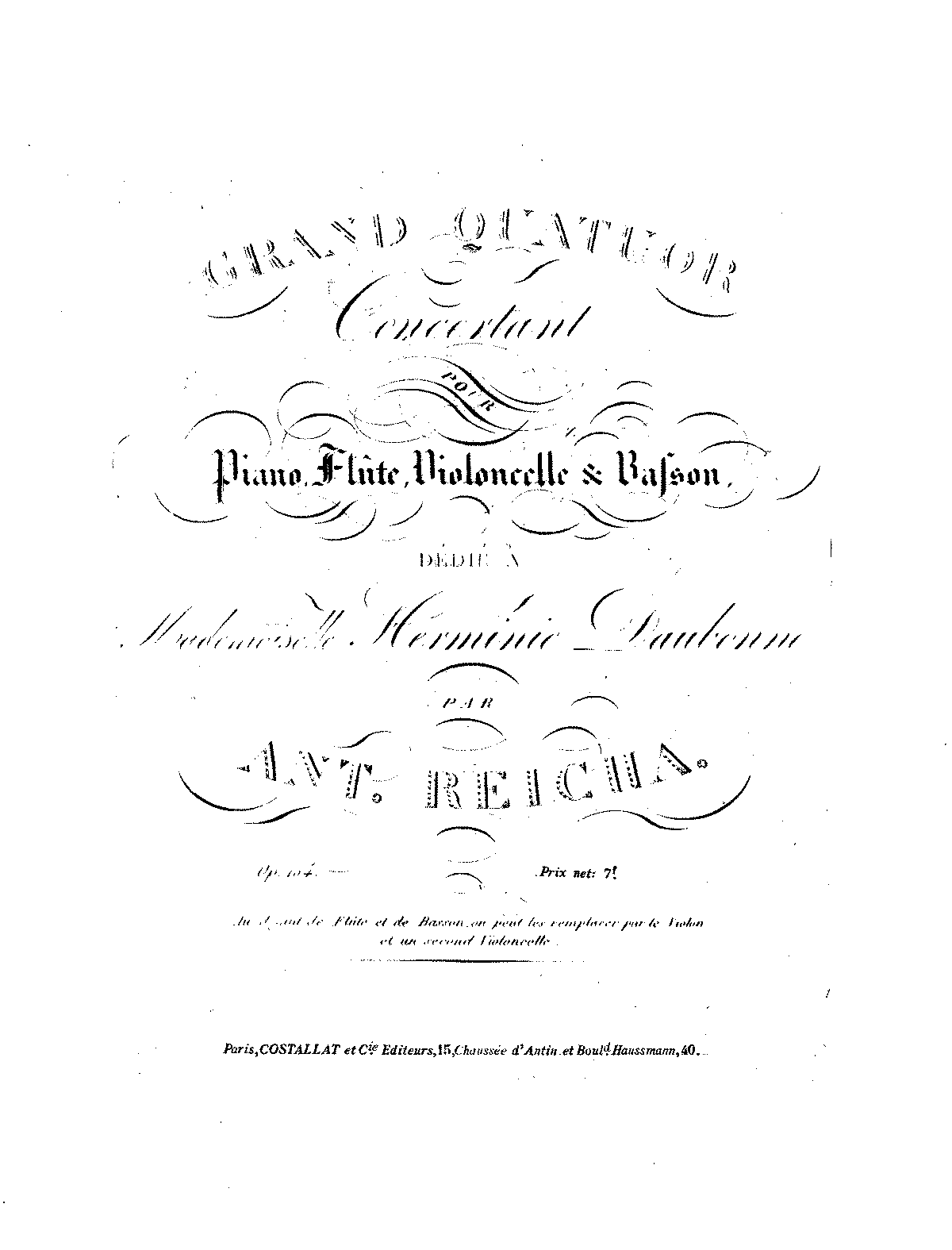 Grand Quartet, Op.104 (Reicha, Anton) - IMSLP