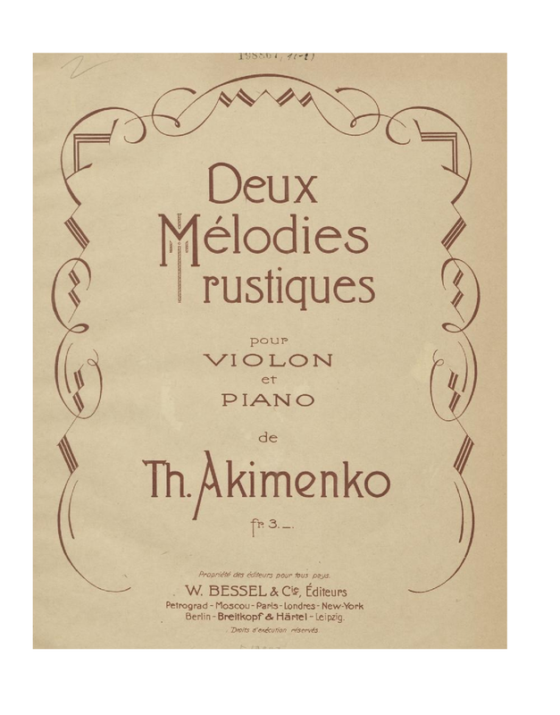 2 Mélodies rustiques