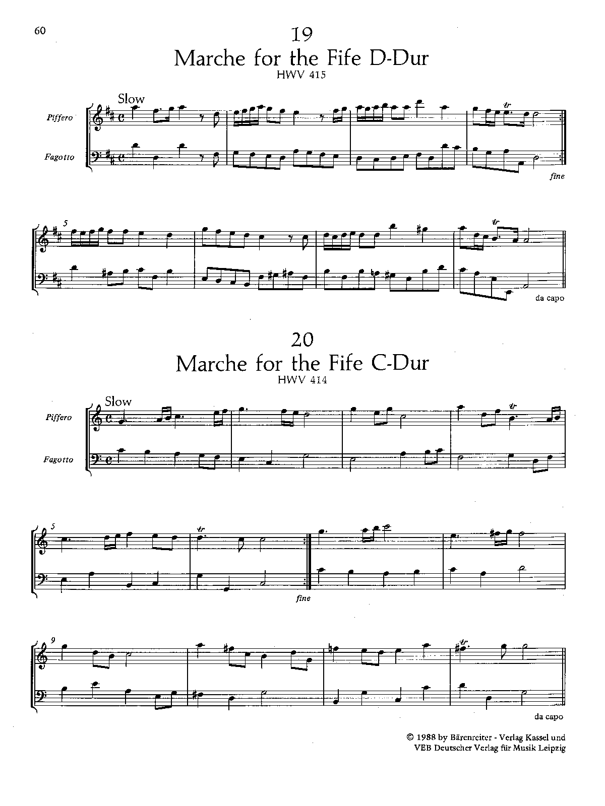 March for Fife in C major