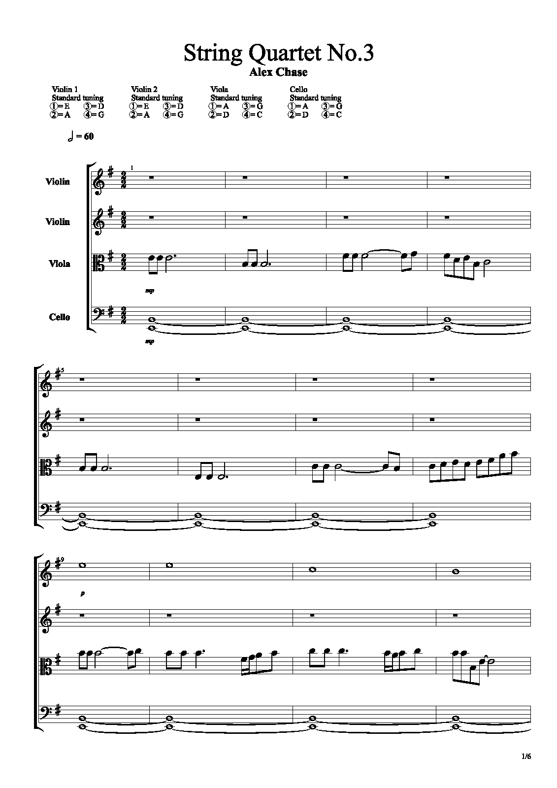 String Quartet No.1 (Chase, Alex) IMSLP