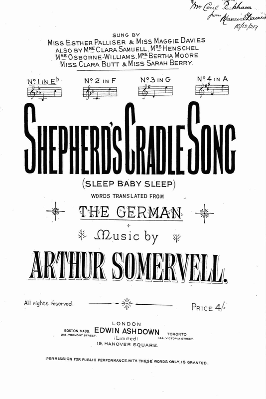 Shepherd's Cradle Song (Somervell, Arthur) IMSLP