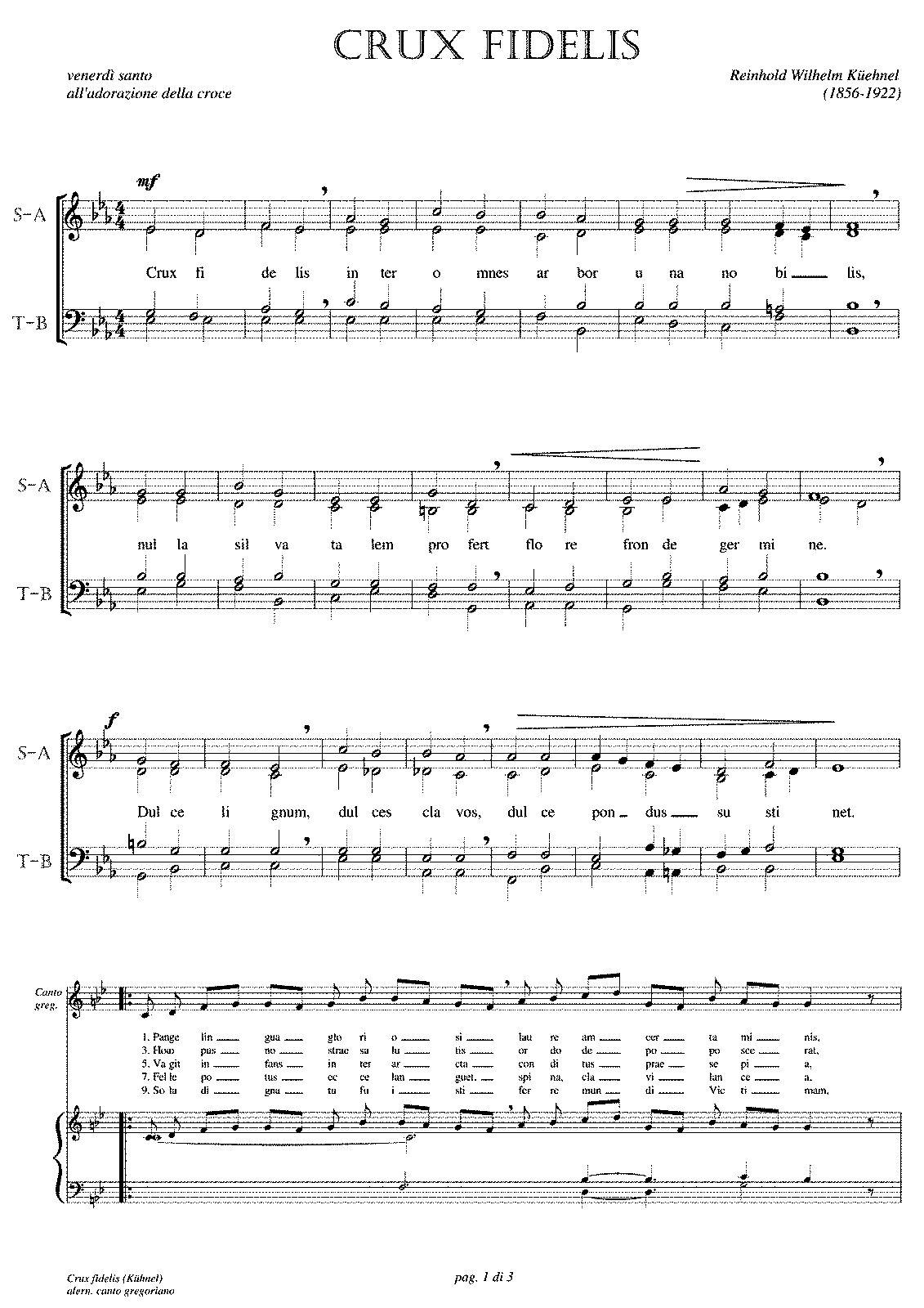 Crux Fidelis (Kühnel, Reinhold Wilhelm) - IMSLP