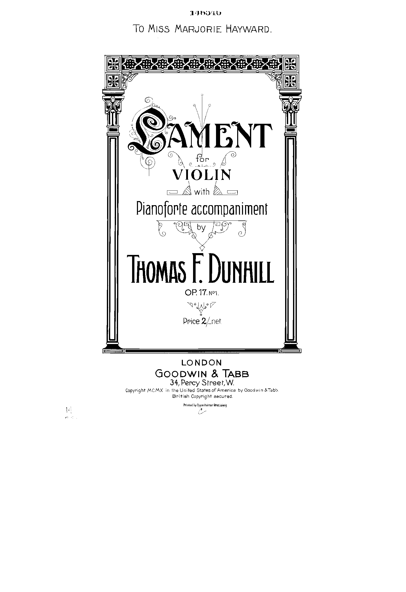 3 Pieces for Violin and Piano