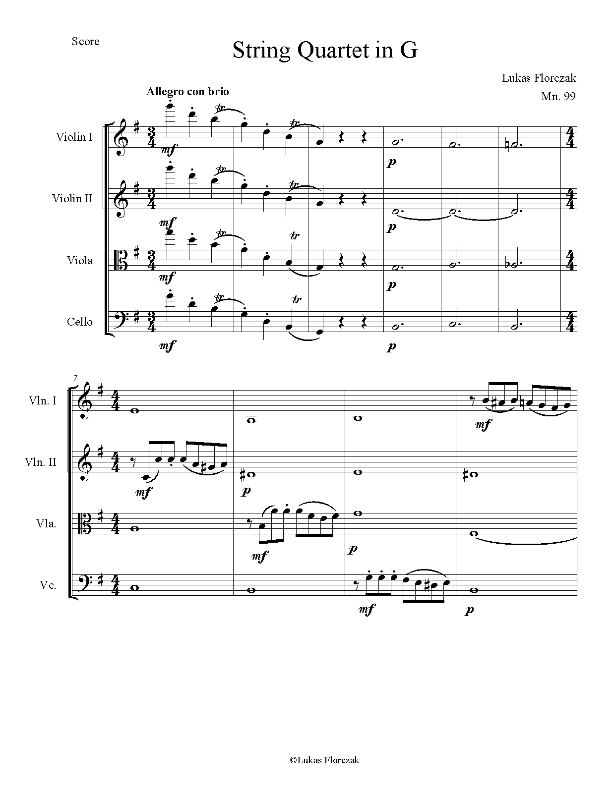 String Quartet, Mn.99 (Florczak, Lukas) IMSLP