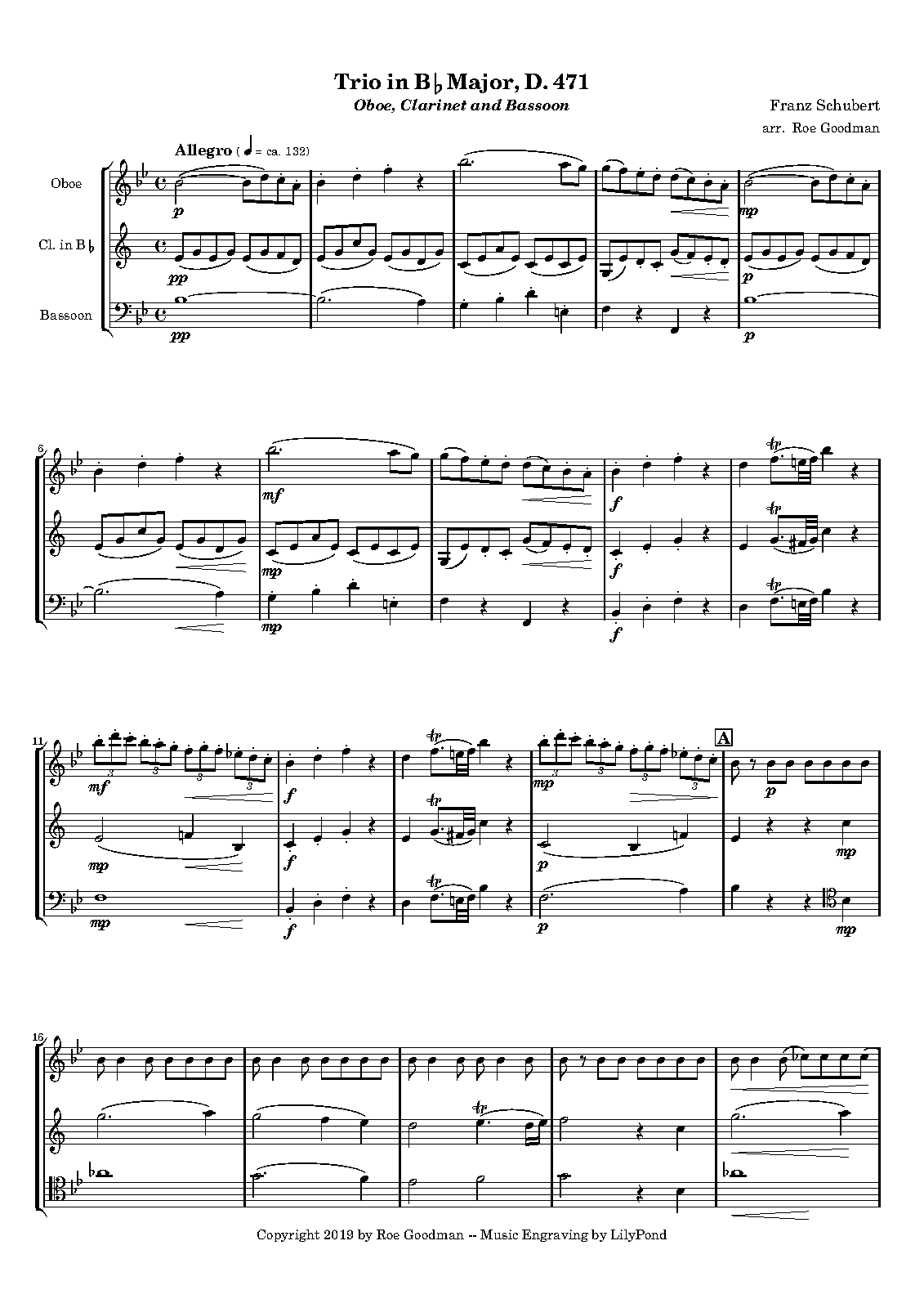 String Trio in Bflat major, D.471 (Schubert, Franz) IMSLP Free