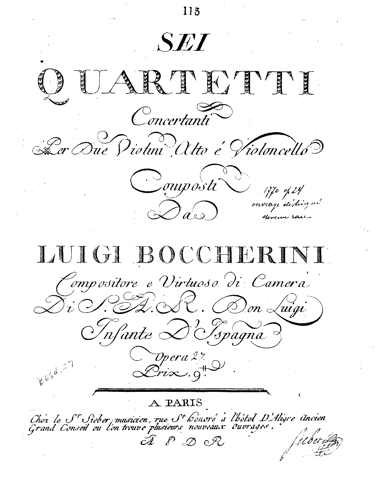 6 String Quartets, G.189-194 (Boccherini, Luigi) - IMSLP