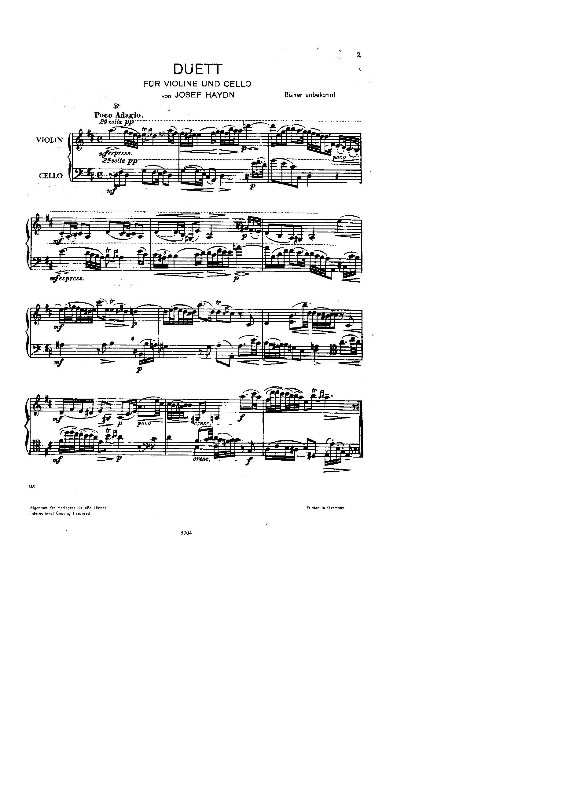 String Duo in D major