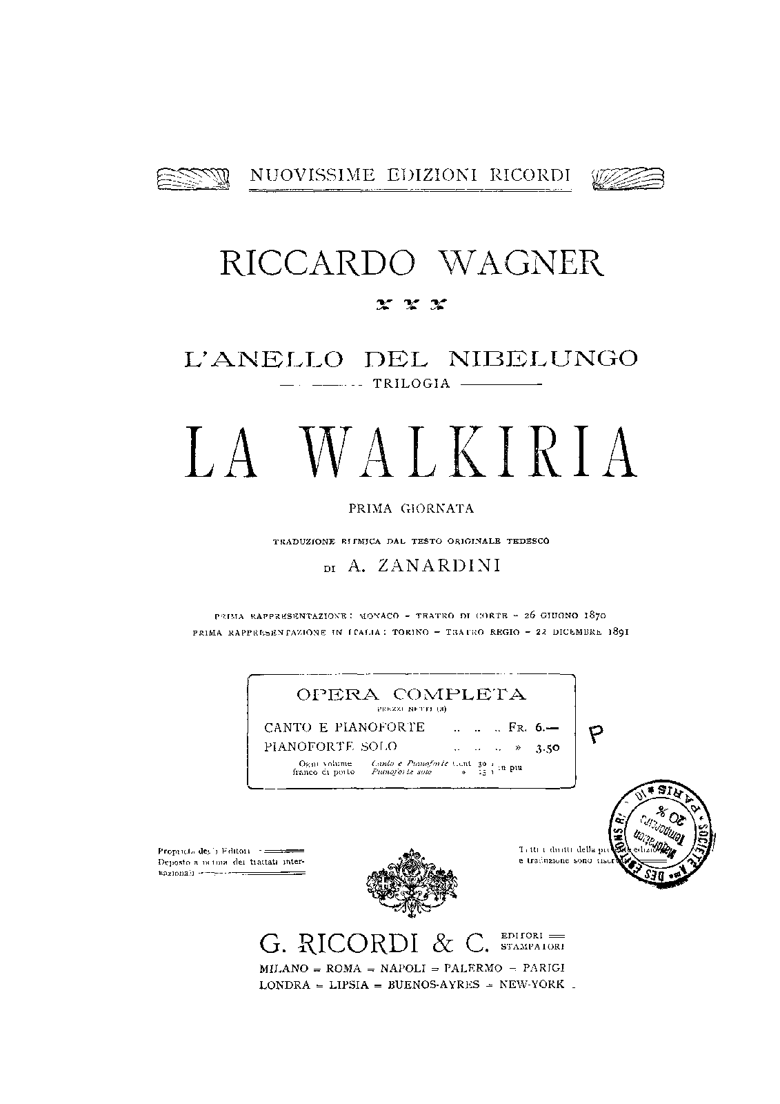 Die Walküre, WWV 86B (Wagner, Richard) - IMSLP: Free Sheet Music PDF ...