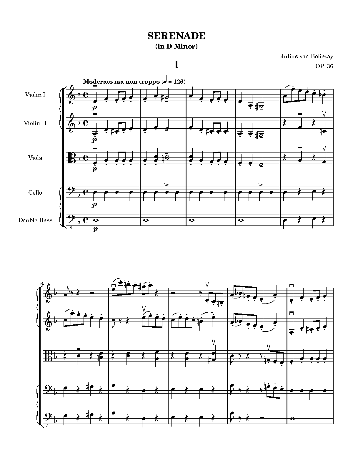 Serenade for Strings, Op.36 (Beliczay, Gyula) IMSLP