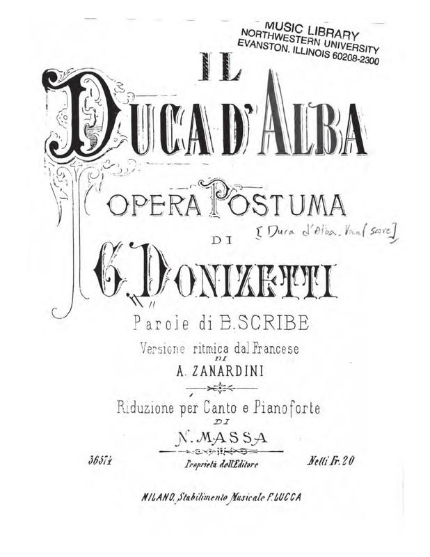Il duca d'Alba [Le duc d'Albe]