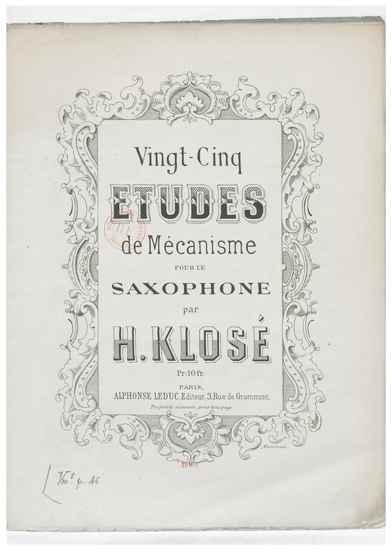 25 Études de mécanisme pour le Saxophone