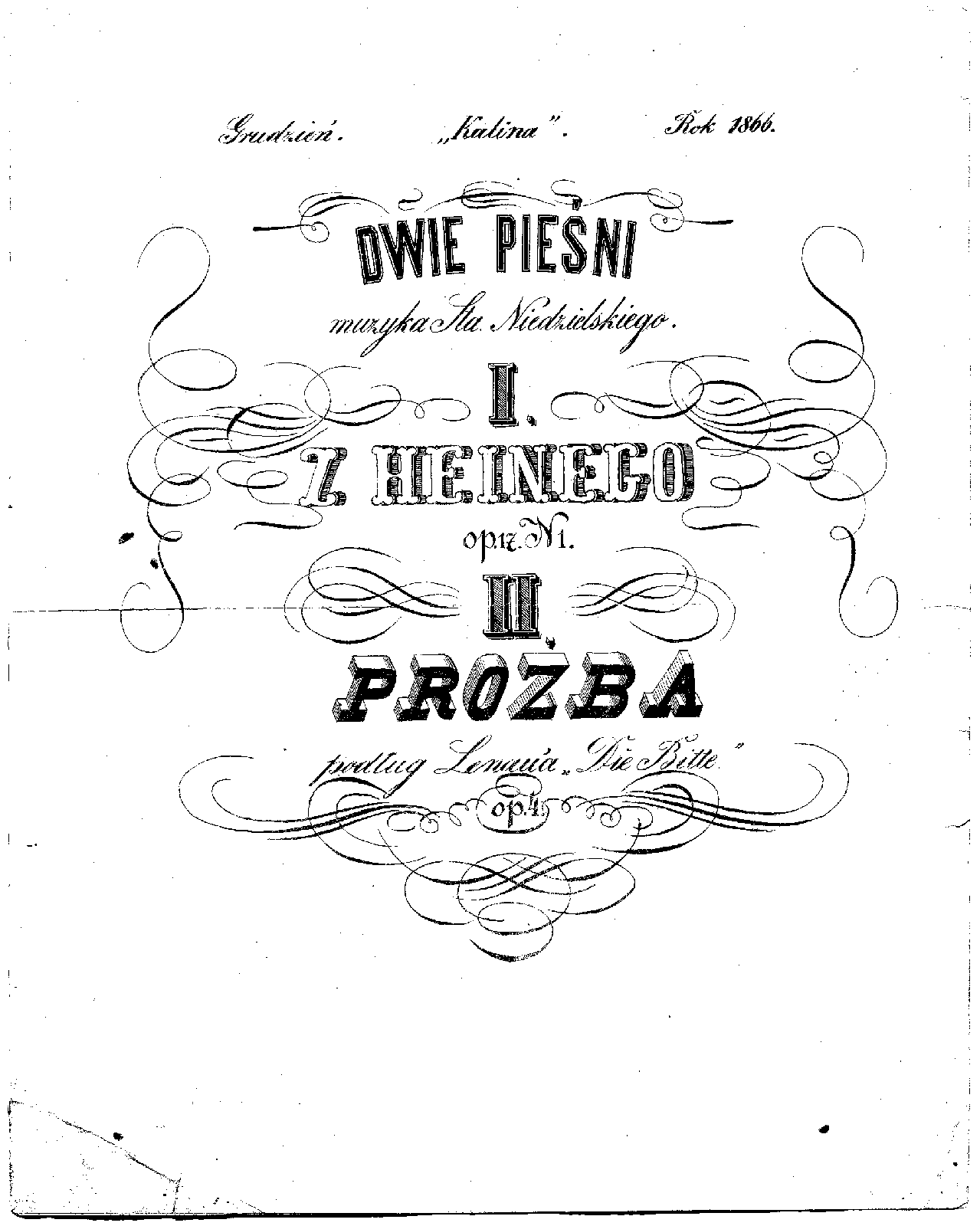 2 Pieśni (Niedzielski, Stanisław) IMSLP