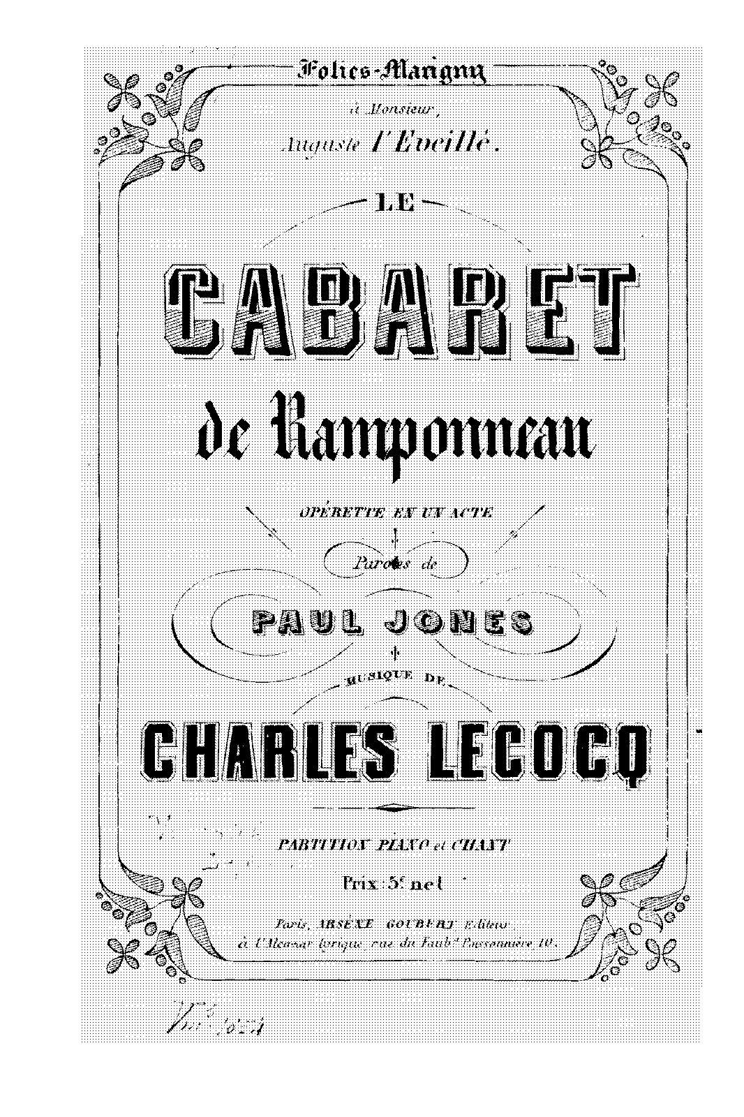 Le Cabaret De Ramponneau (Lecocq, Charles) - IMSLP