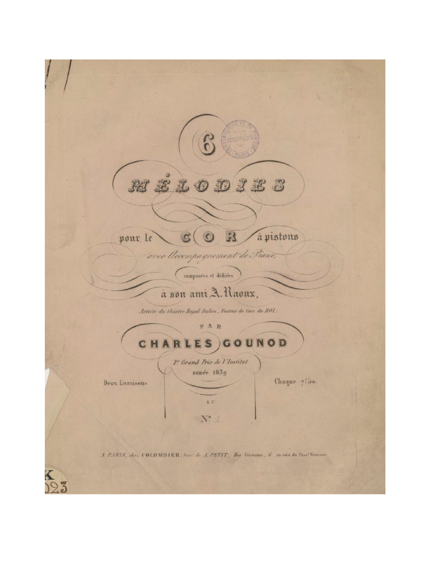 6 Mélodies pour le cor à pistons