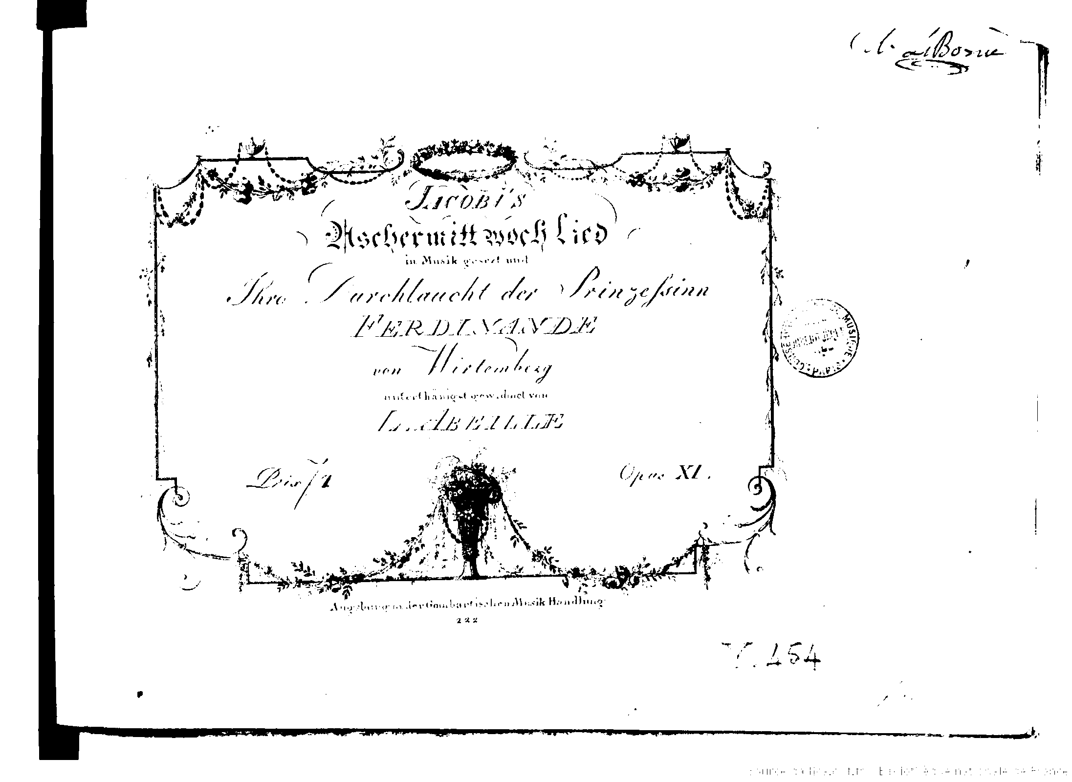 Aschermittwochlied, Op.11 (Abeille, Ludwig) IMSLP