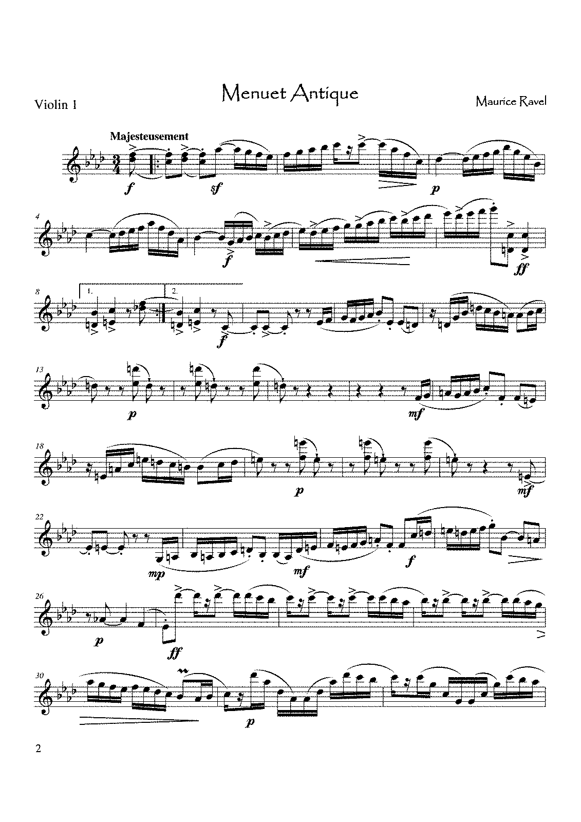 Menuet Antique (Ravel, Maurice) - IMSLP: Free Sheet Music PDF Download