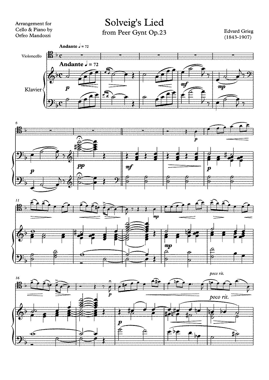 Peer Gynt, Op.23 (Grieg, Edvard) - IMSLP: Free Sheet Music PDF Download