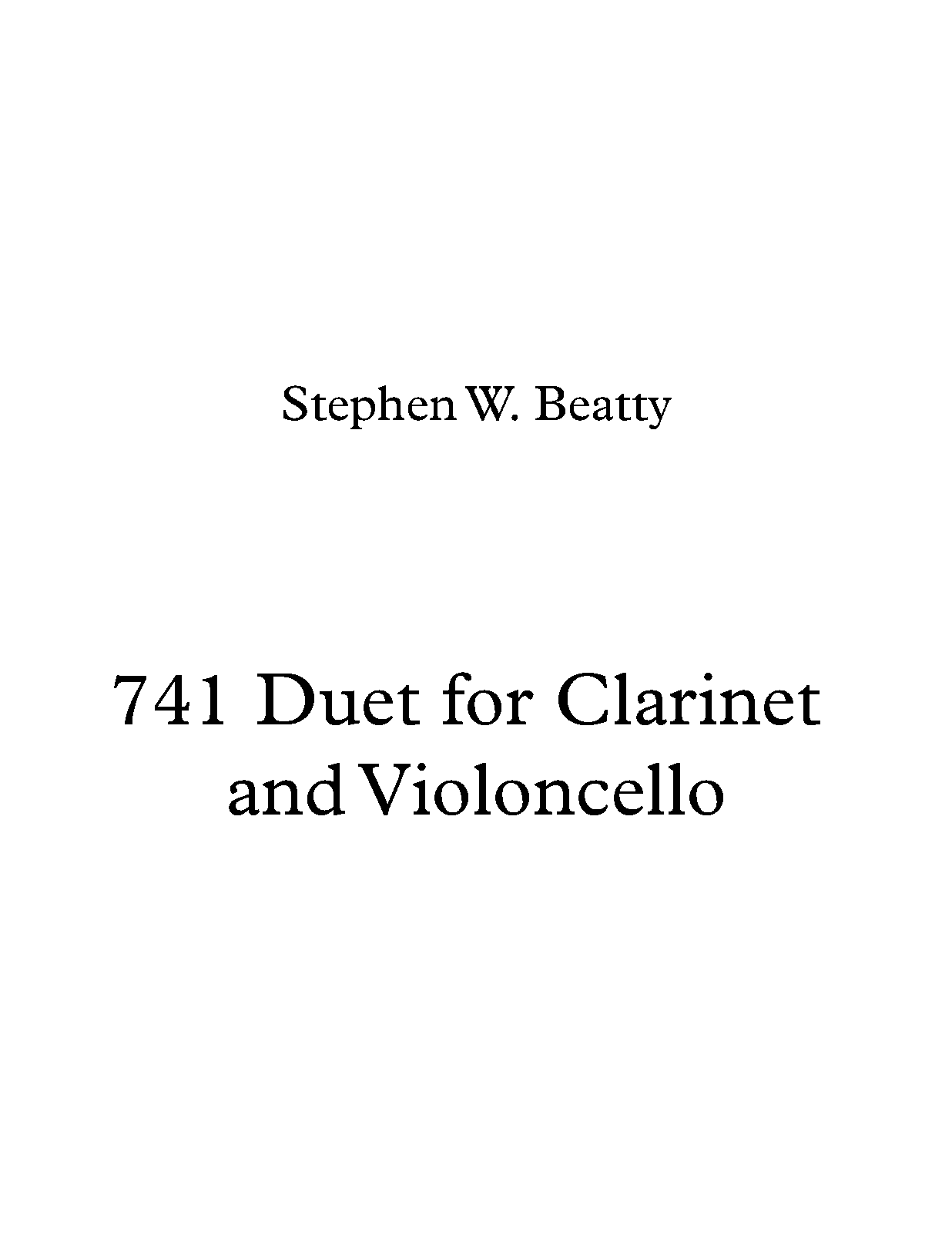 Duet for and Cello, Op.741 (Beatty, Stephen W.) IMSLP