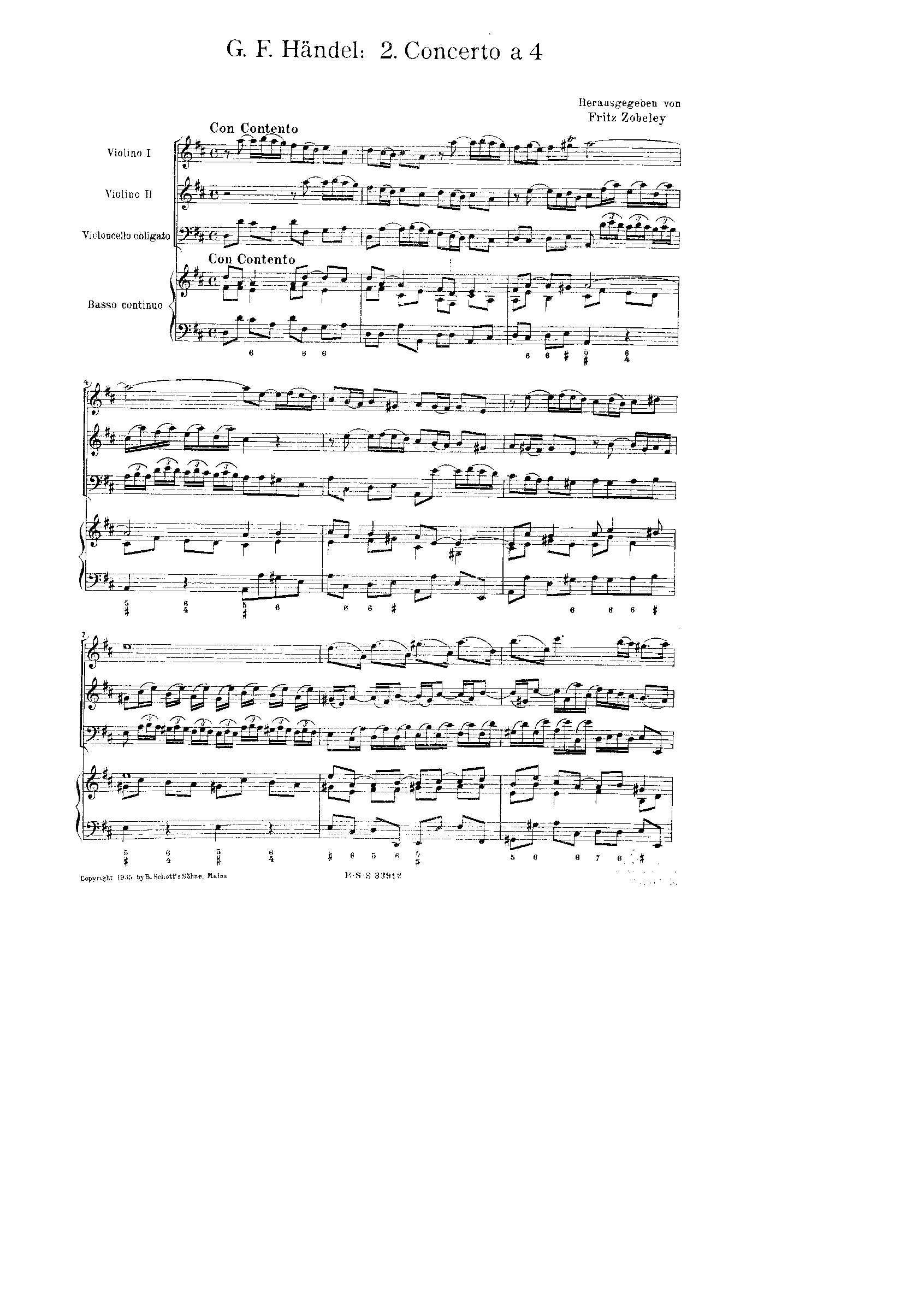 Concerto a quattro in D major