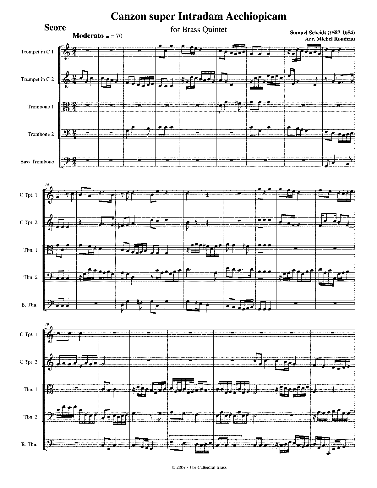 Canzon super Intradam Aethiopicam, SSWV 68 (Scheidt, Samuel) - IMSLP