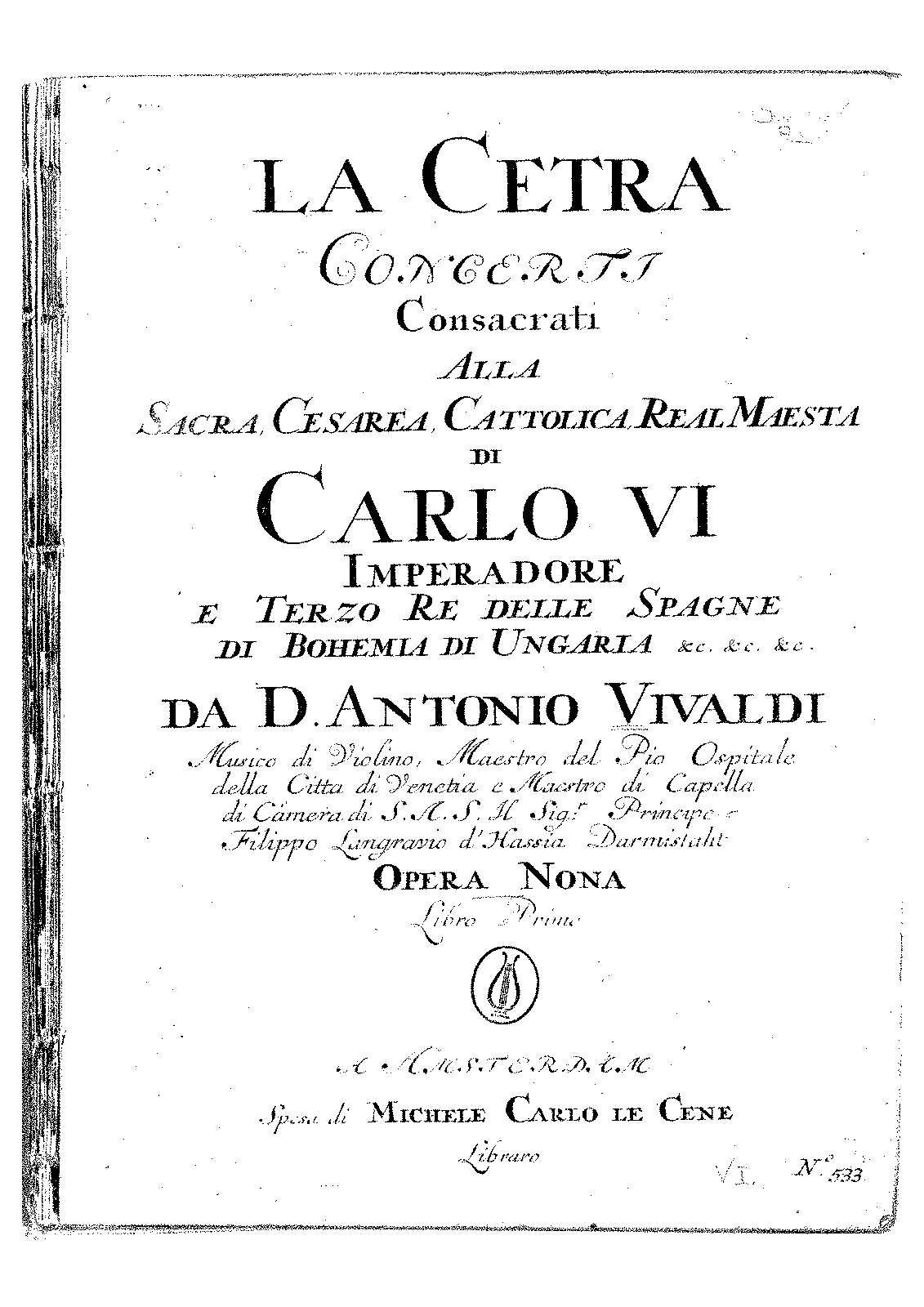 La Cetra, Op.9 (Vivaldi, Antonio) - IMSLP: Free Sheet Music PDF Download