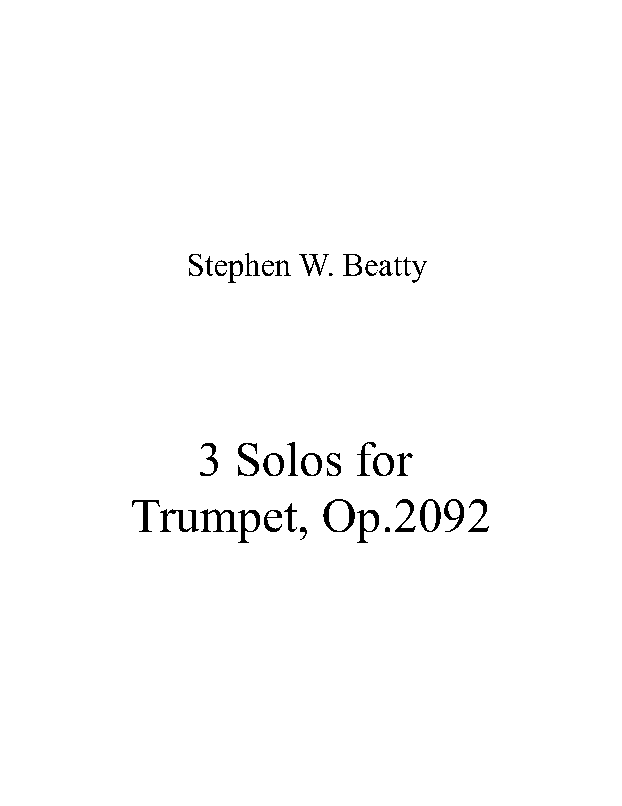 3 Solos for Trumpet
