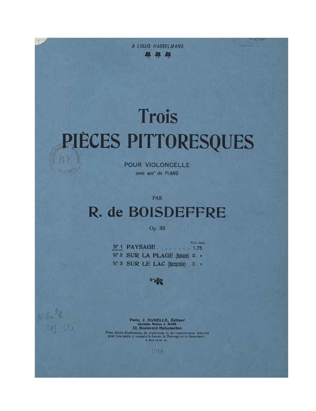 3 Pièces Pittoresques